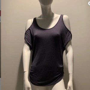 Perfect Grey Cold Shoulder Top